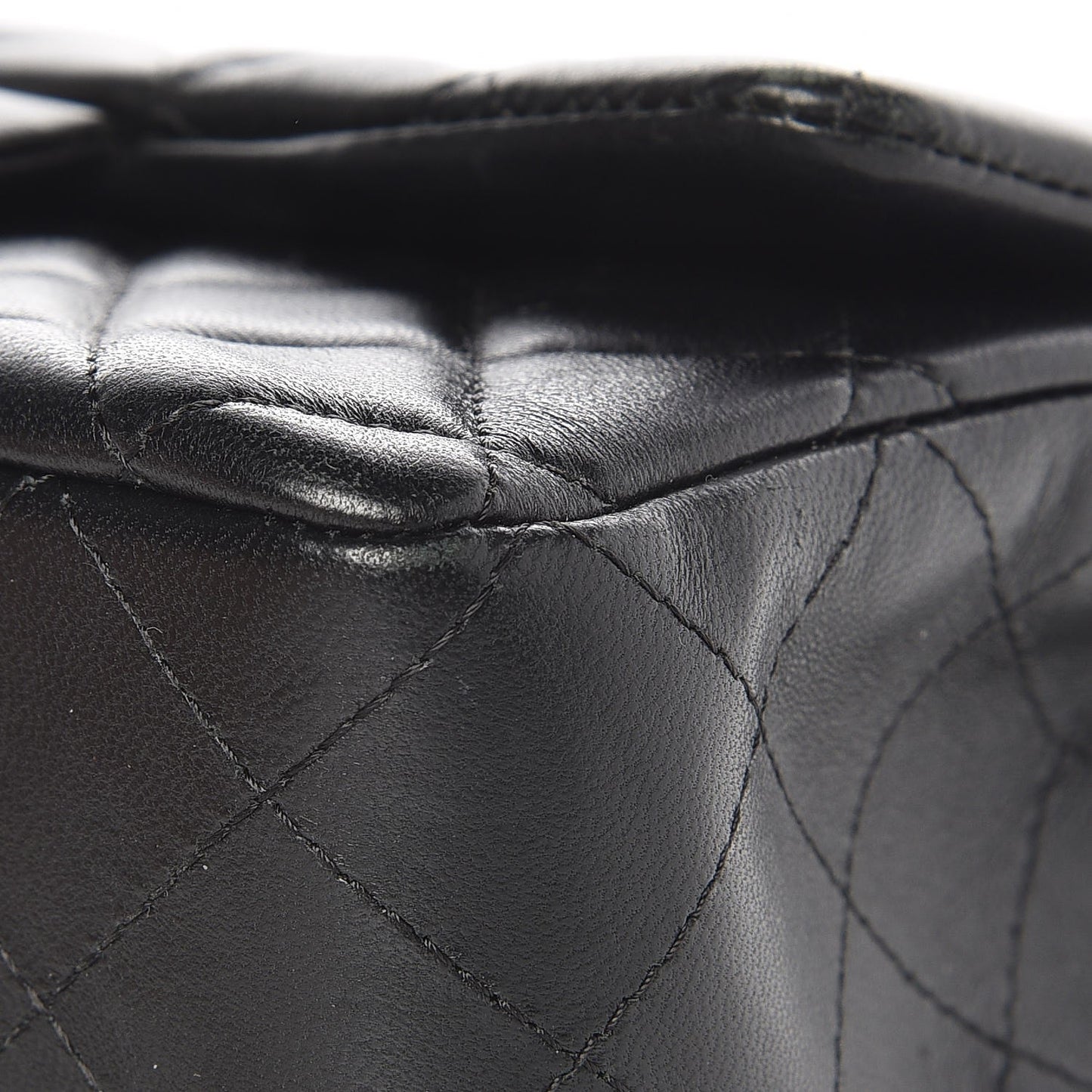 Lambskin Quilted Mini Rectangular Flap Black