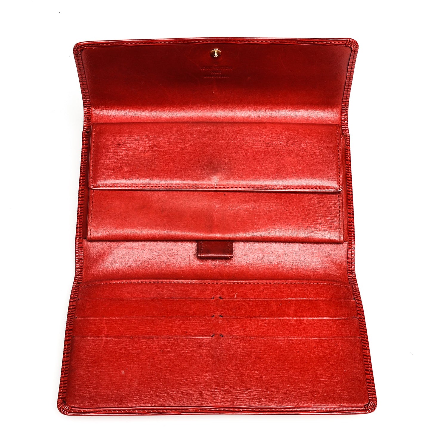 Epi Porte Tresor International Wallet Castillan Red