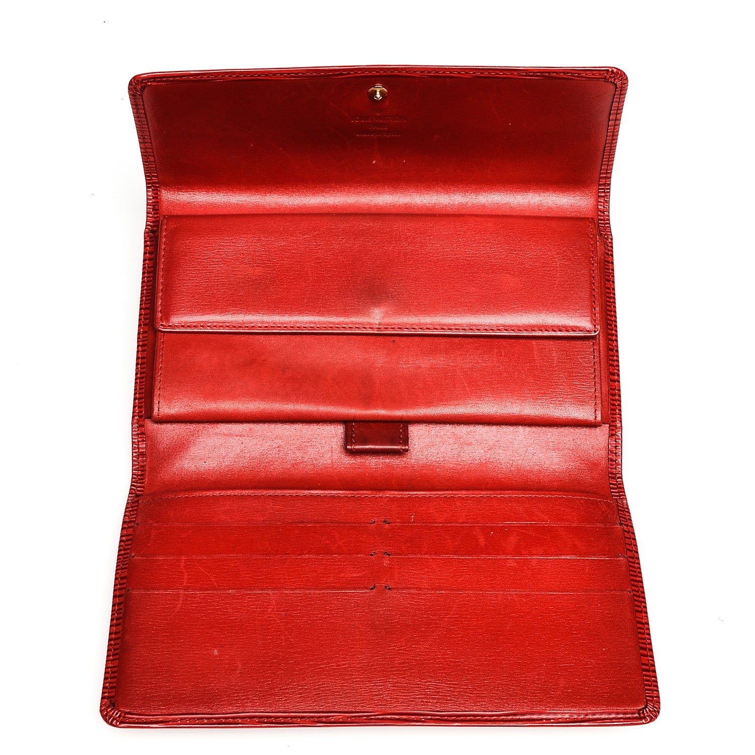 Louis Vuitton Epi Porte Tresor International Wallet Castillan Red 5 of 10