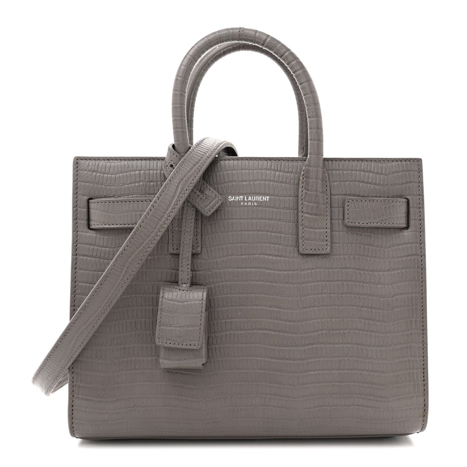 Saint Laurent Lizard Calfskin Embossed Baby Sac De Jour Fog 1 of 14