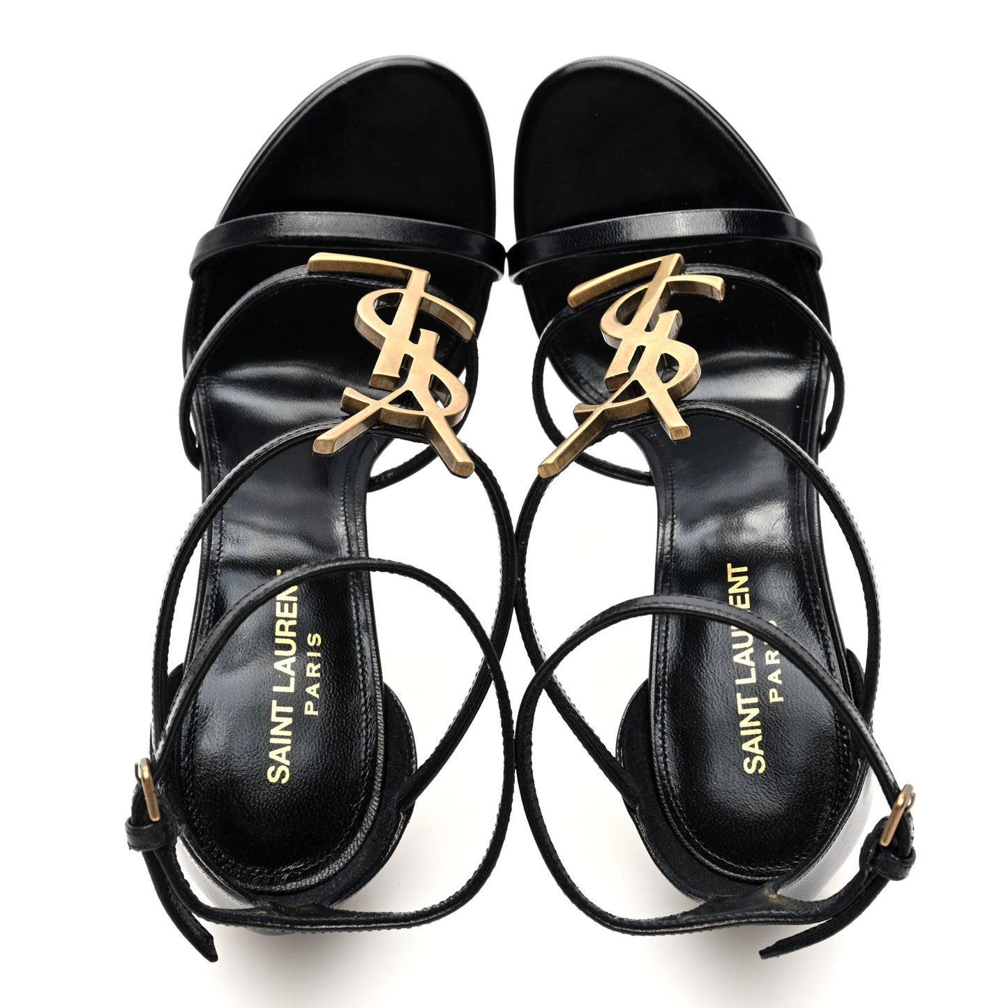 Calfskin Cassandra 100 Sandals 38.5 Black