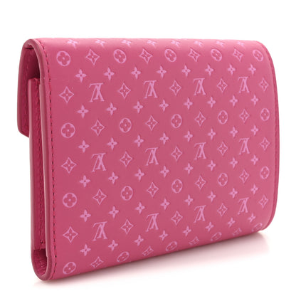 Louis Vuitton Calfskin Nanogram Embossed Victorine Wallet Rose 3 of 9