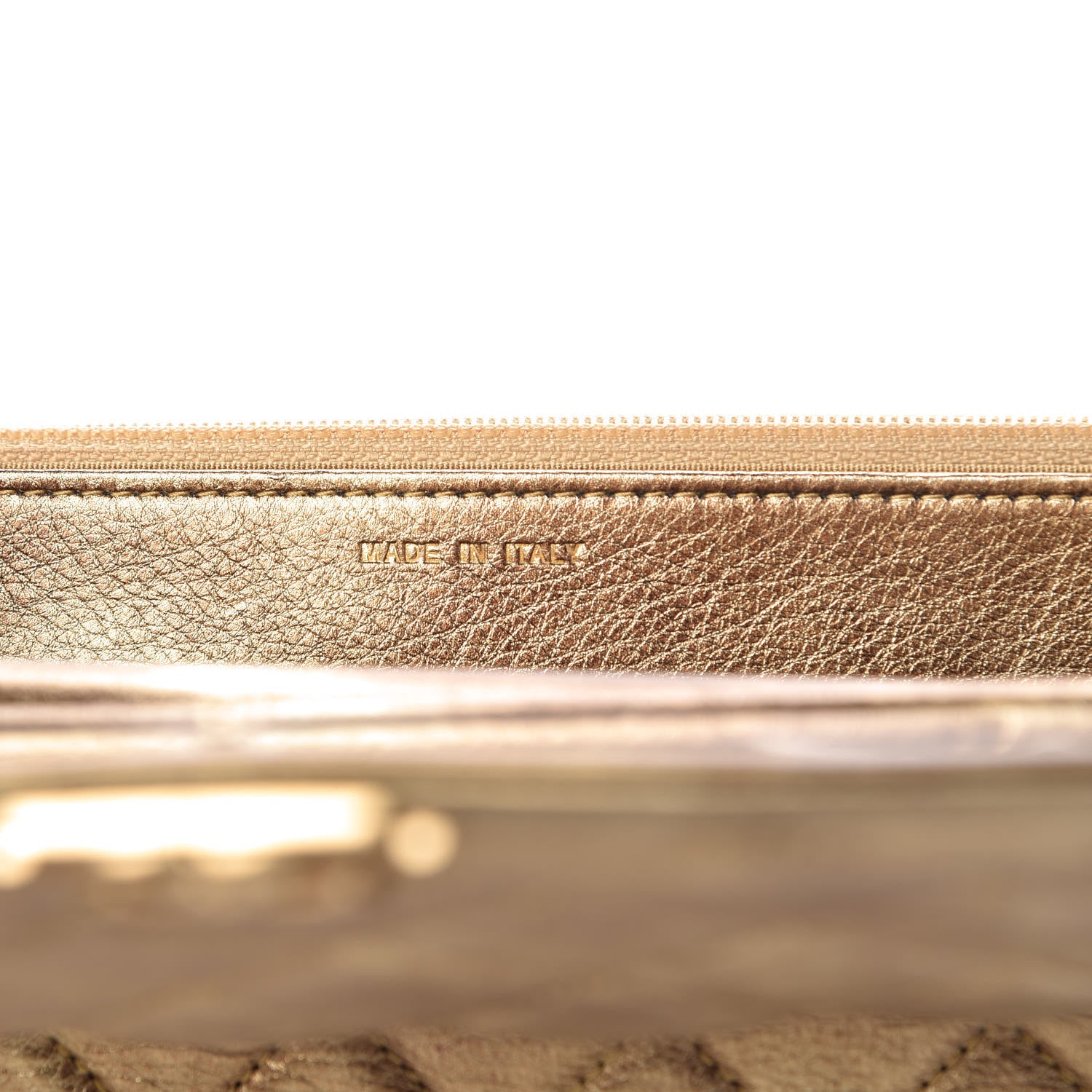 Chanel Metallic Calfskin Quilted Boy Wallet On Chain WOC Gold 7 of 11