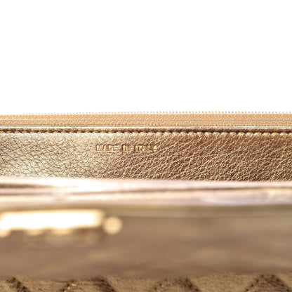 Chanel Metallic Calfskin Quilted Boy Wallet On Chain WOC Gold 7 of 11