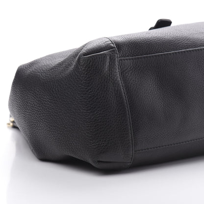 Gucci Pebbled Calfskin Medium Greenwich Shoulder Bag Black 9 of 12