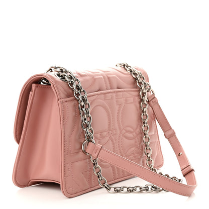Salvatore Ferragamo Calfskin Quilted Gancini Flap Bag Antique Rose 3 of 13