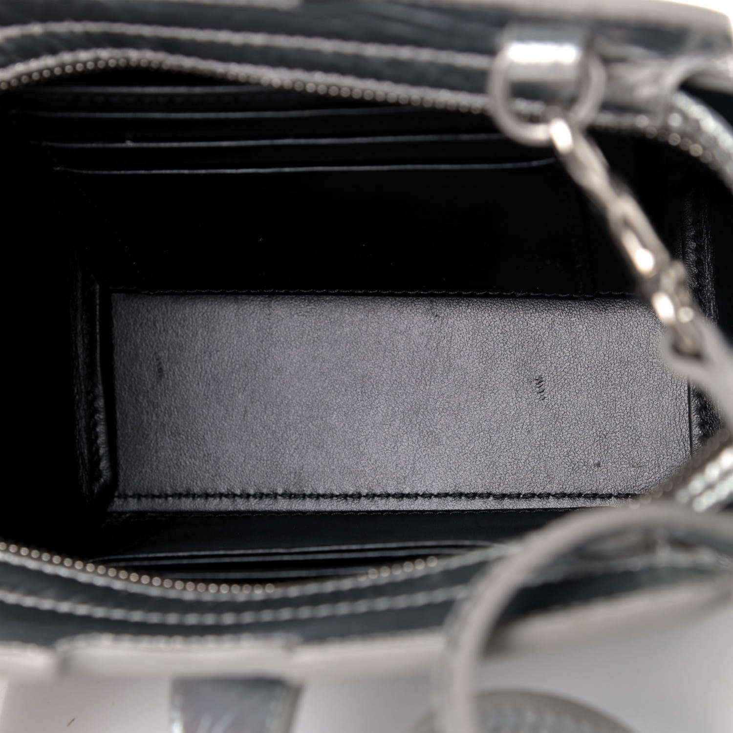 Saint Laurent Patent Monogram Toy Cabas Silver 4 of 4