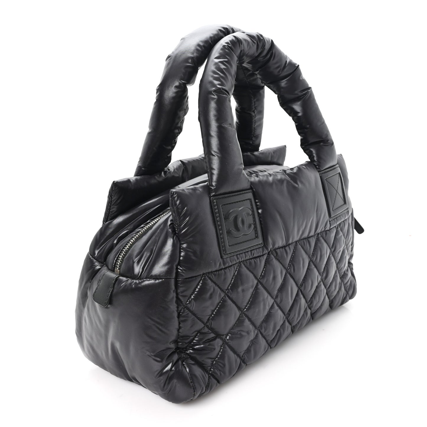 Nylon Coco Cocoon Zipped Tote Black