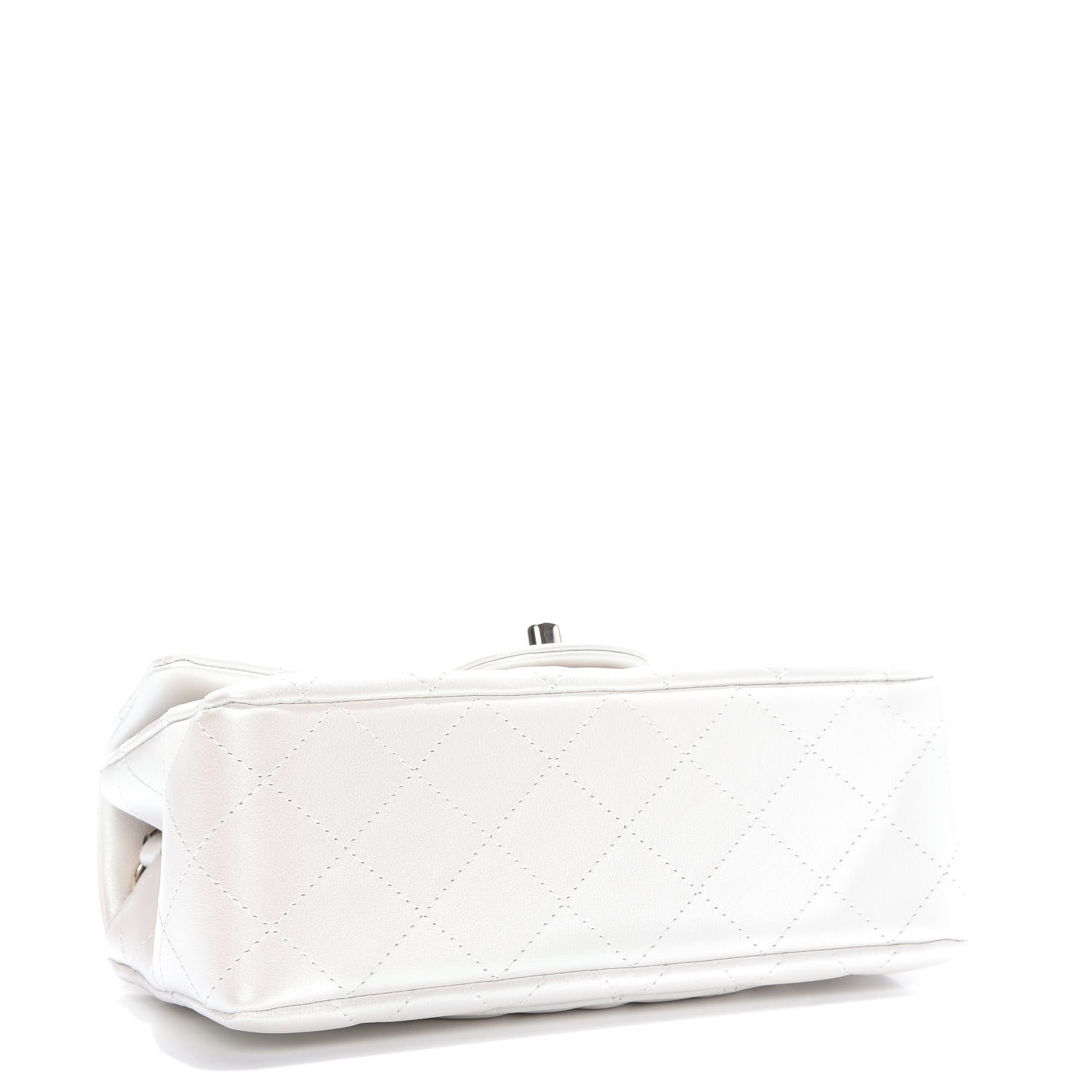 Chanel Iridescent Calfskin Quilted Mini Rectangular Flap White 4 of 9