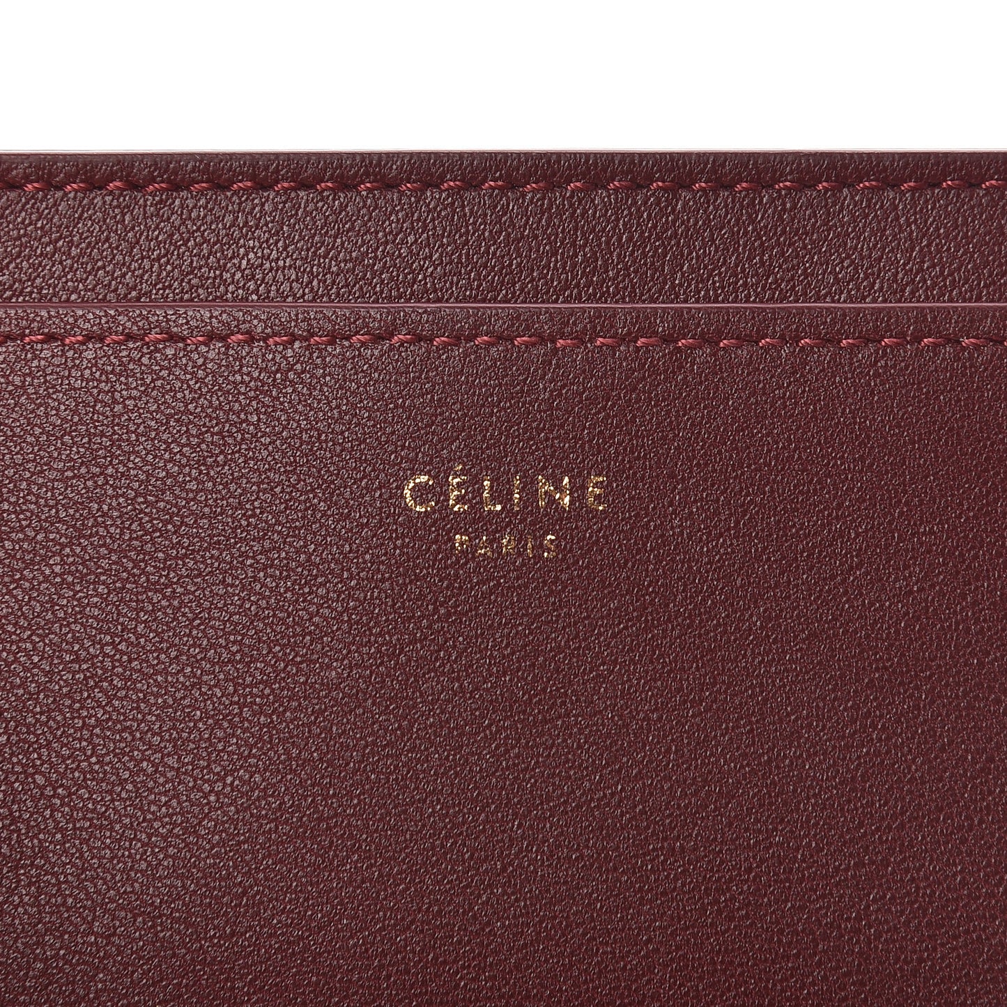 Smooth Lambskin Solo Card Holder Rust