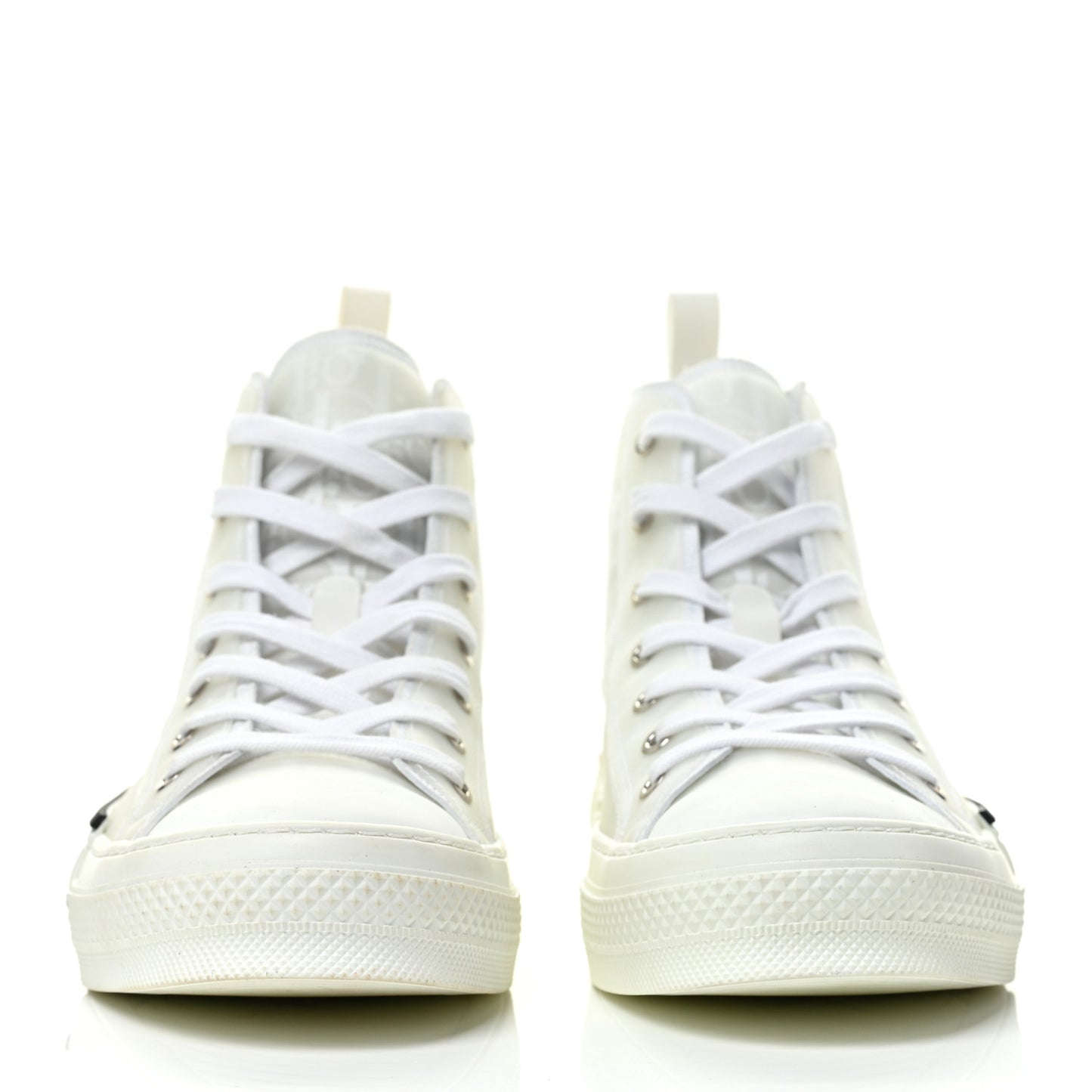 Technical Canvas Oblique Mens B23 High Top Sneakers 42 White