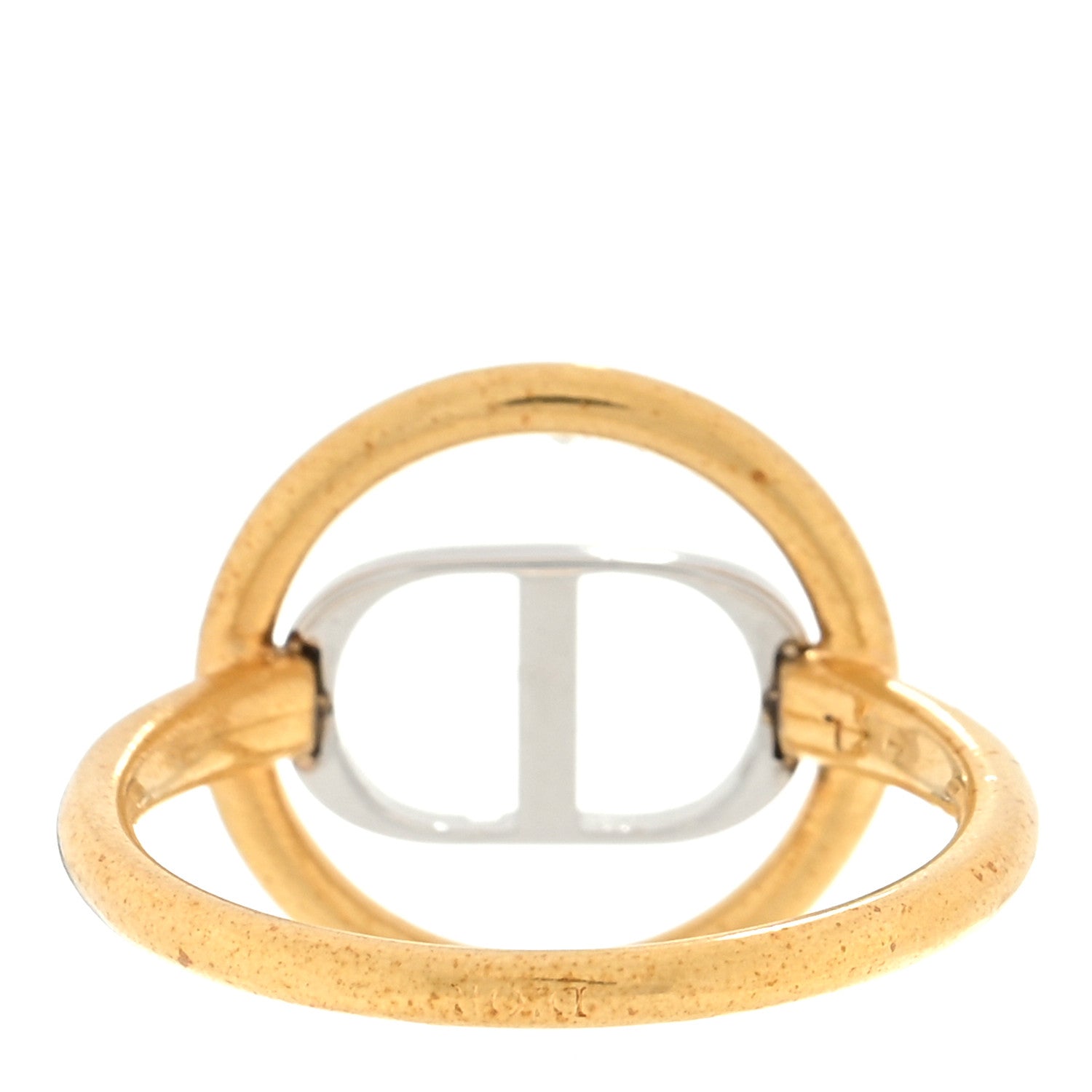Christian Dior Metal Montaigne 30 Ring Silver Gold 3 of 4