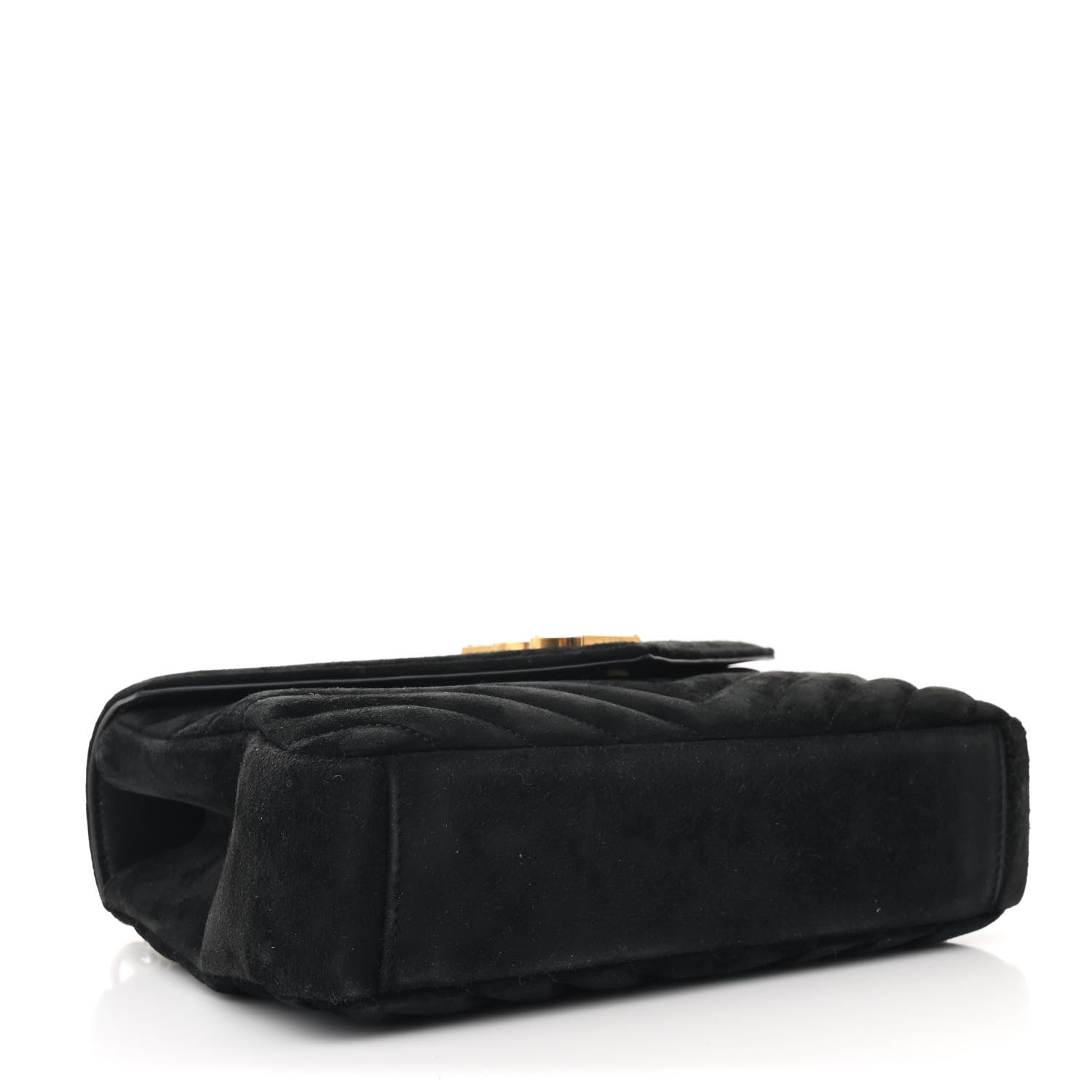Saint Laurent Suede Matelasse Chevron Monogram Medium College Bag Black 4 of 12