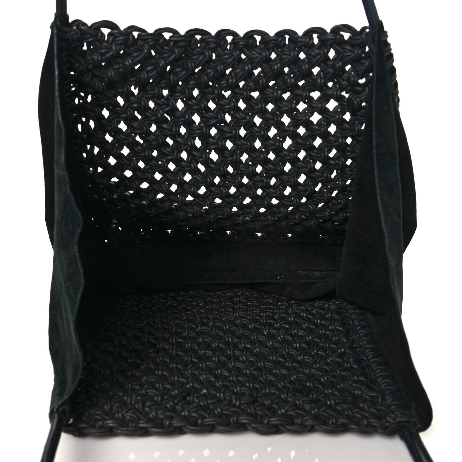 Proenza Schouler Calfskin Suede Large Macrame Tote Black 5 of 10