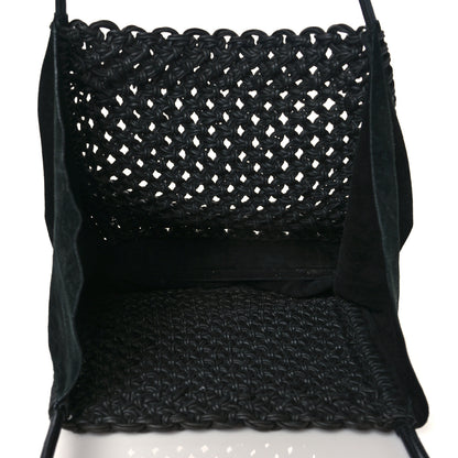 Proenza Schouler Calfskin Suede Large Macrame Tote Black 5 of 10