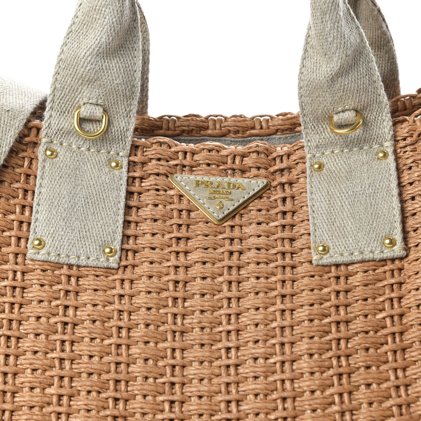 Raffia Canvas Mistolino Tote Naturale
