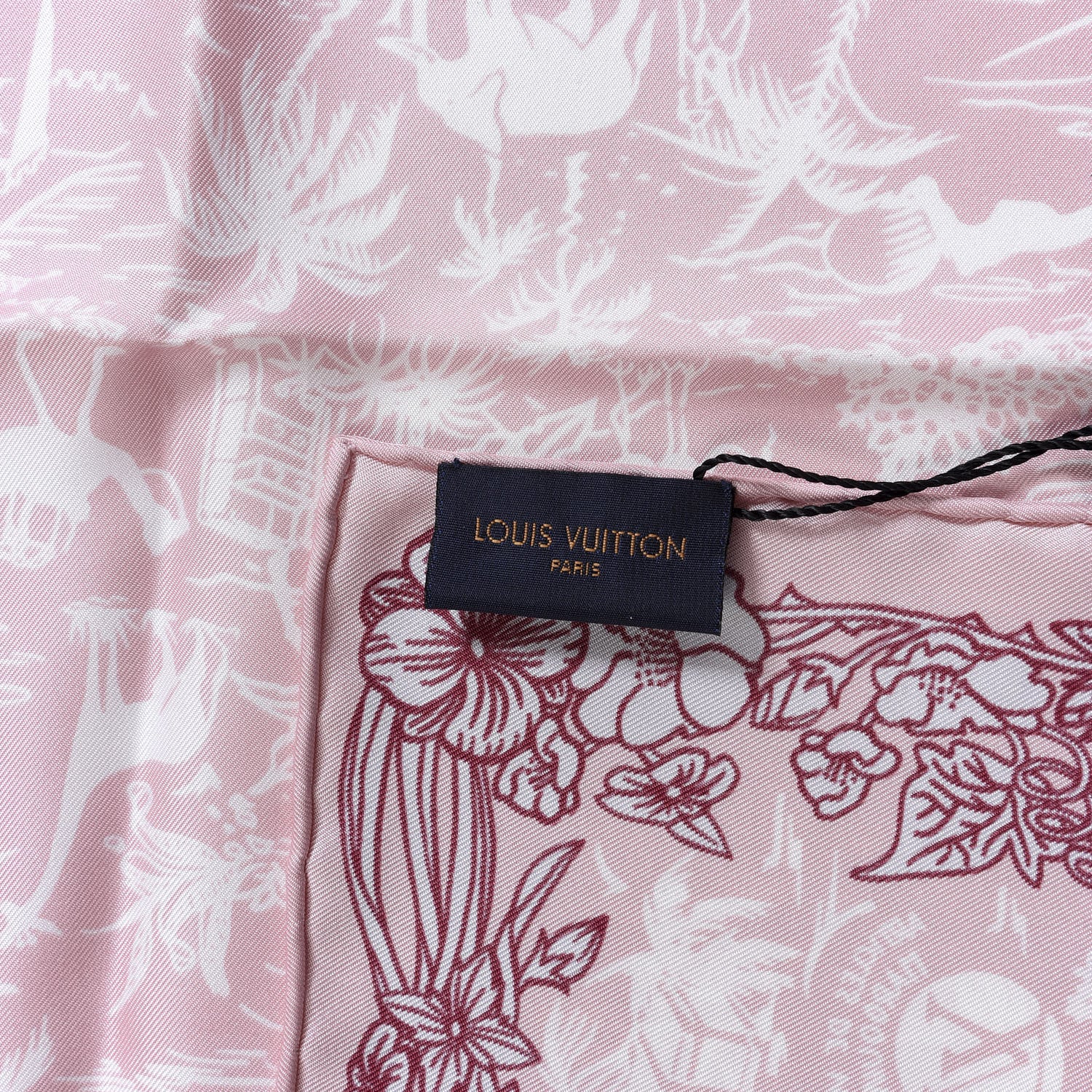 Louis Vuitton Silk Monogram Explorer Square Scarf Rose Poudre 2 of 3