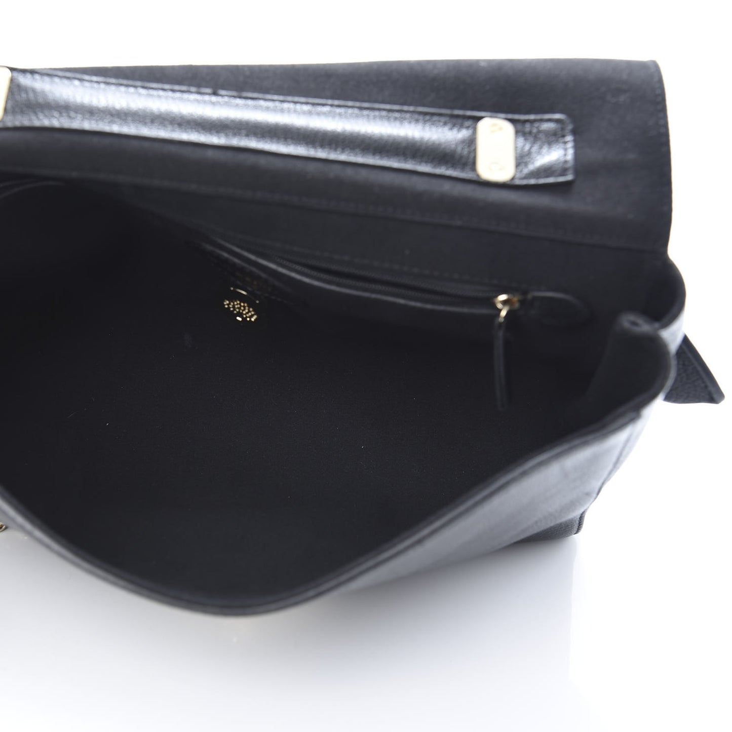 Glossy Goatskin Medium Lily Black