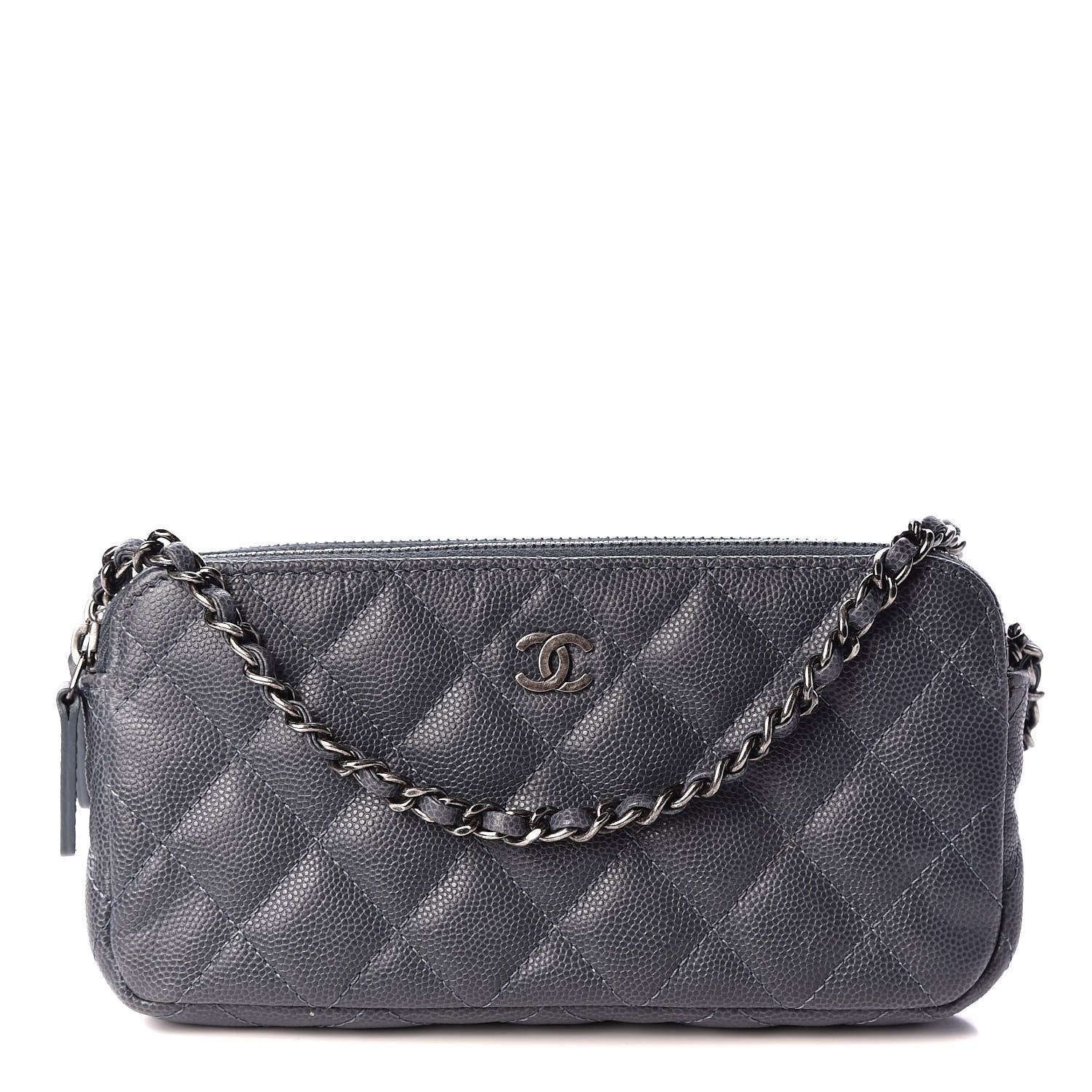 Chanel Caviar Quilted Small Clutch With Chain Grey 1 of 11