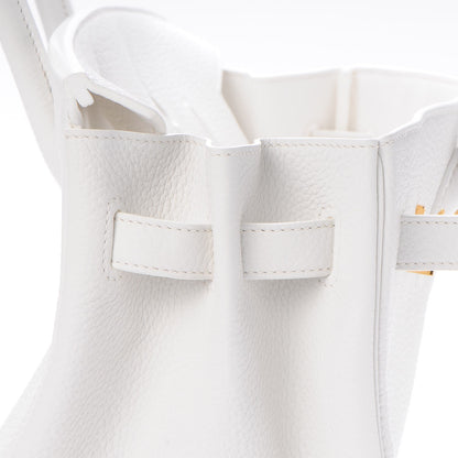 Hermes Taurillon Clemence Birkin 35 White 21 of 34