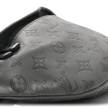 Louis Vuitton Calfskin Monogram Shadow Discovery Bumbag PM Gray 8 of 9