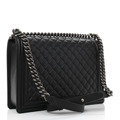 Chanel Caviar Quilted Large Boy Flap Black 3 of 11