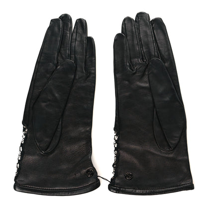 Gucci Nappa Mesh Gloves 8 Black 2 of 4