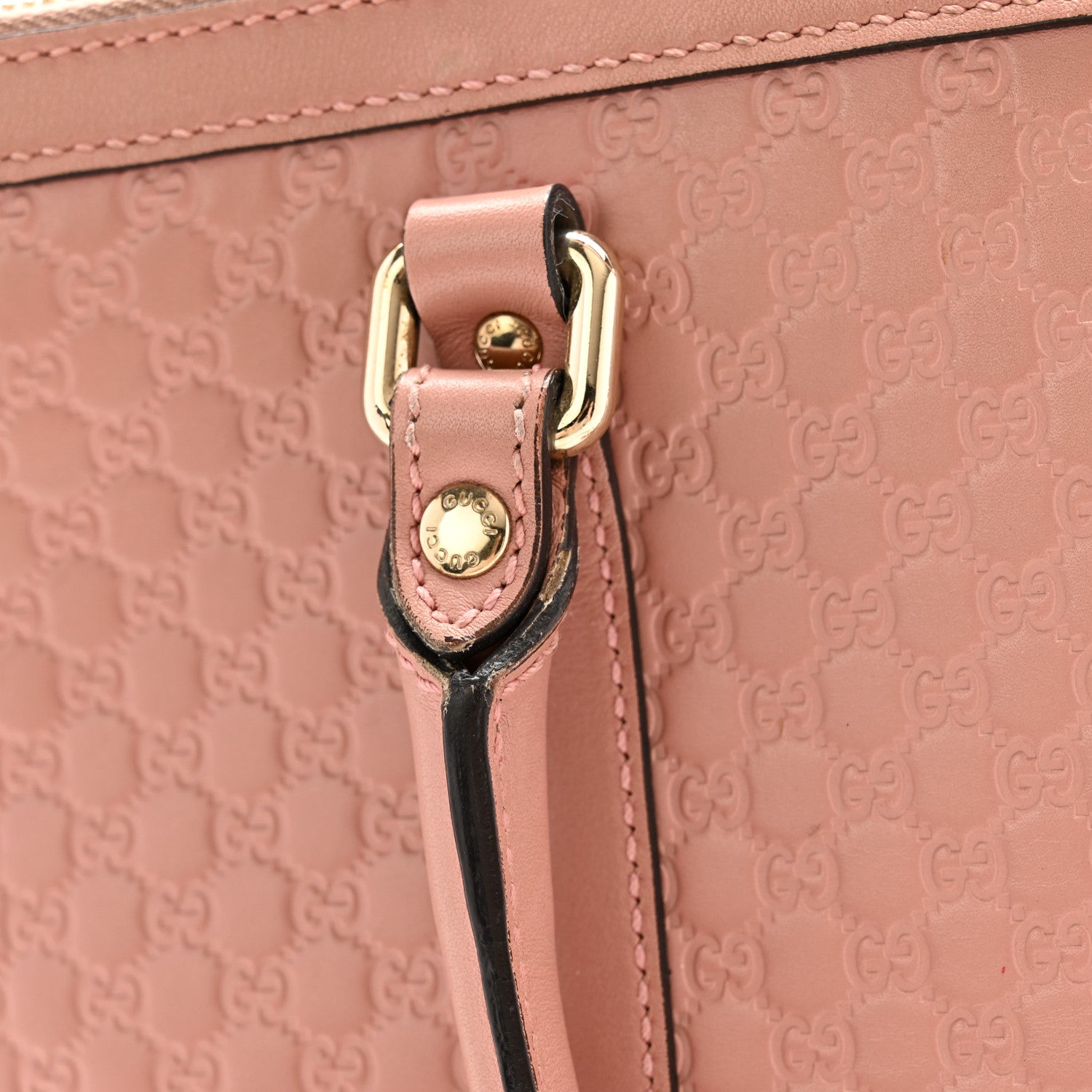 Gucci Soft Microguccissima Small Zippered Satchel Soft Pink 12 of 13