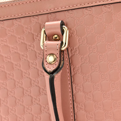 Gucci Soft Microguccissima Small Zippered Satchel Soft Pink 12 of 13