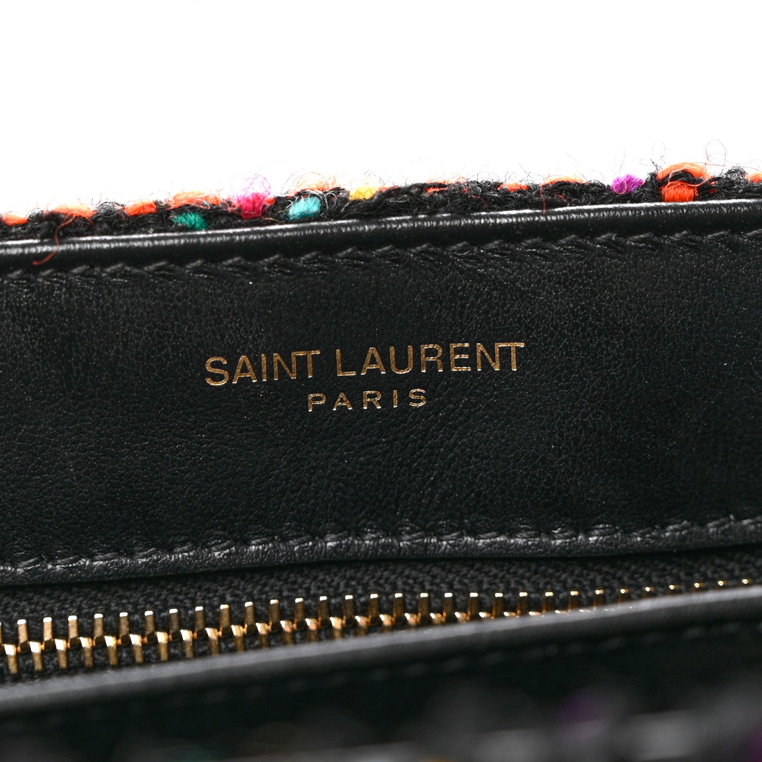Saint Laurent Tweed Toy Loulou Shoulder Bag Black 6 of 10