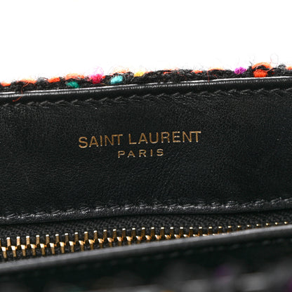 Saint Laurent Tweed Toy Loulou Shoulder Bag Black 6 of 10