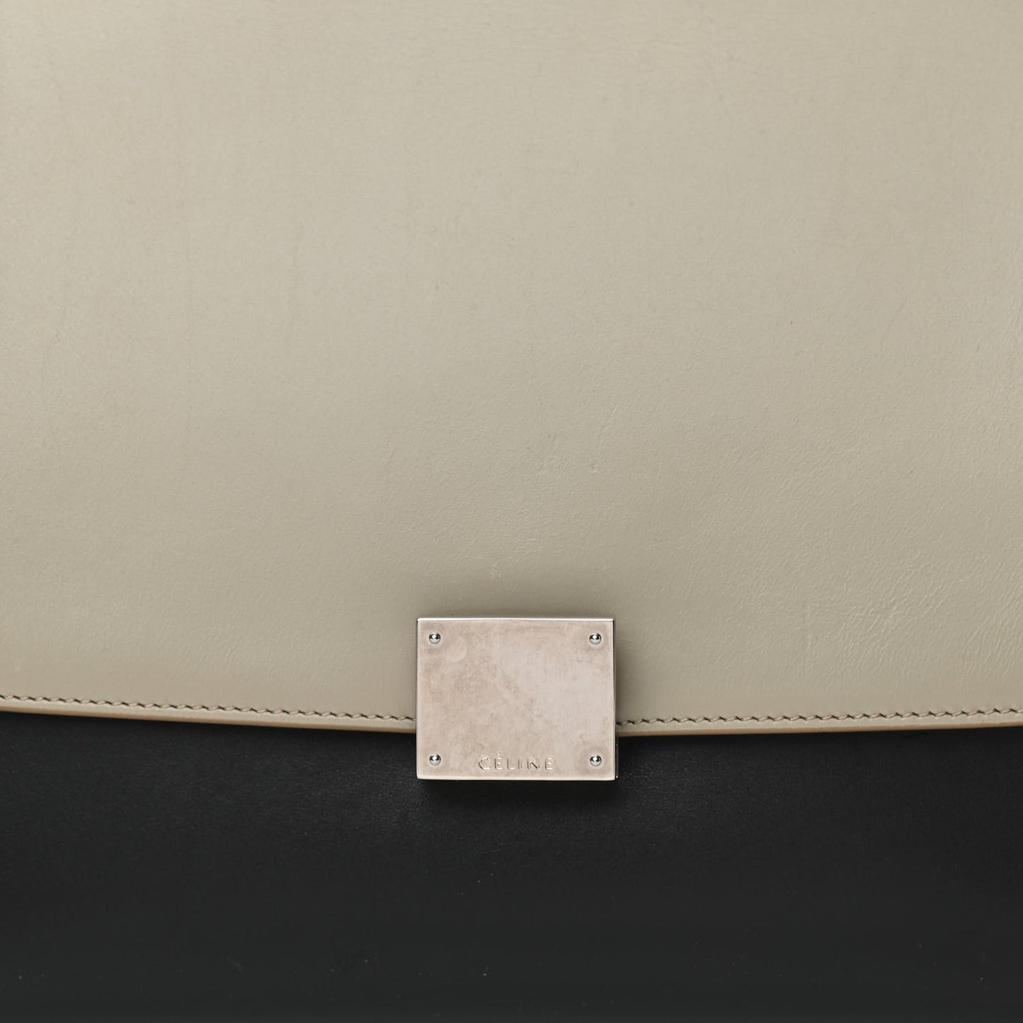 Smooth Calfskin Medium Tri-Color Trapeze Taupe
