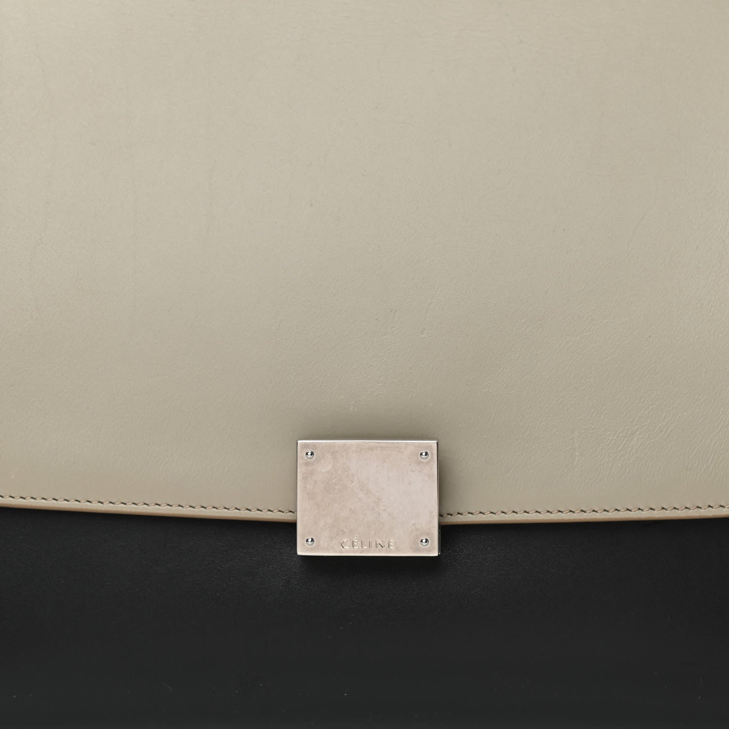 Celine Smooth Calfskin Medium Tri-Color Trapeze Taupe 7 of 11