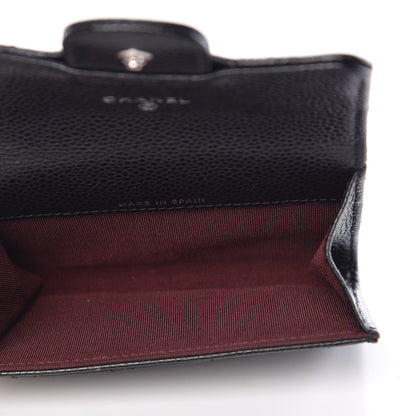 Chanel Caviar Quilted Flap Card Holder Black 5 of 9
