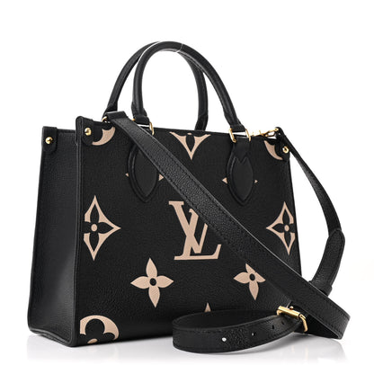 Louis Vuitton Empreinte Monogram Giant Onthego PM Black Beige 3 of 9