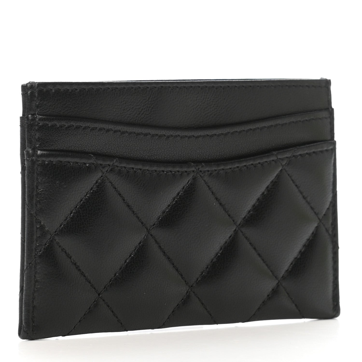 Chanel Lambskin Quilted Card Holder So Black 3 of 9