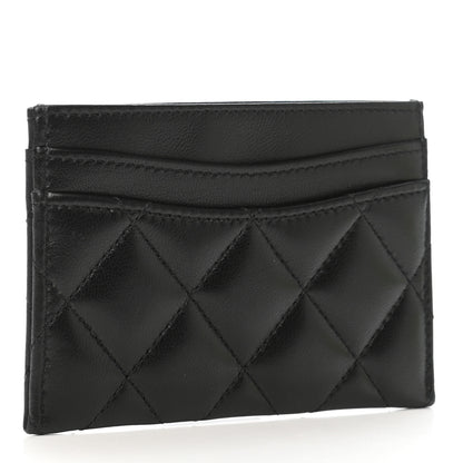 Chanel Lambskin Quilted Card Holder So Black 3 of 9