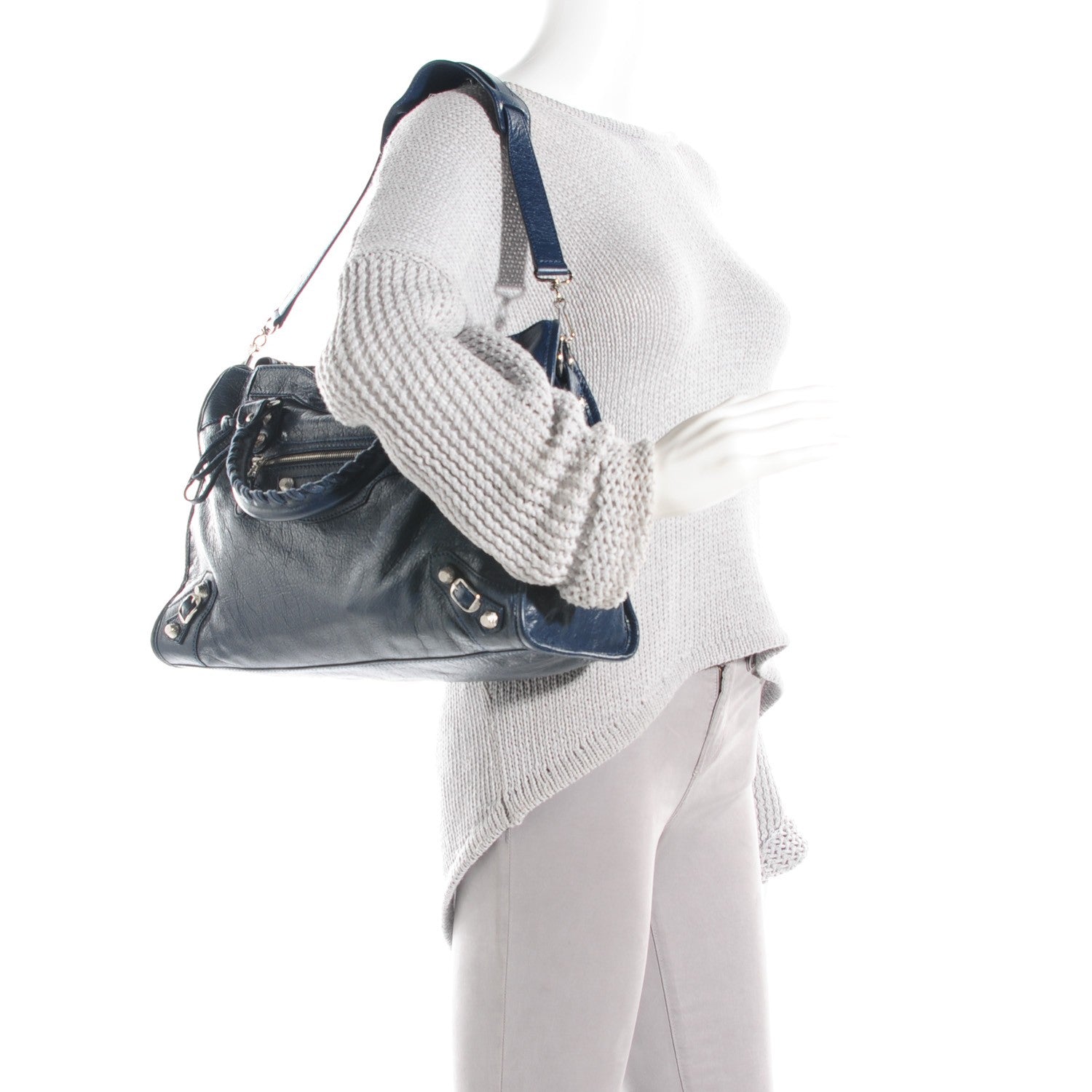 Balenciaga Agneau Giant 12 Silver Hardware City Bleu Obscur 6 of 13