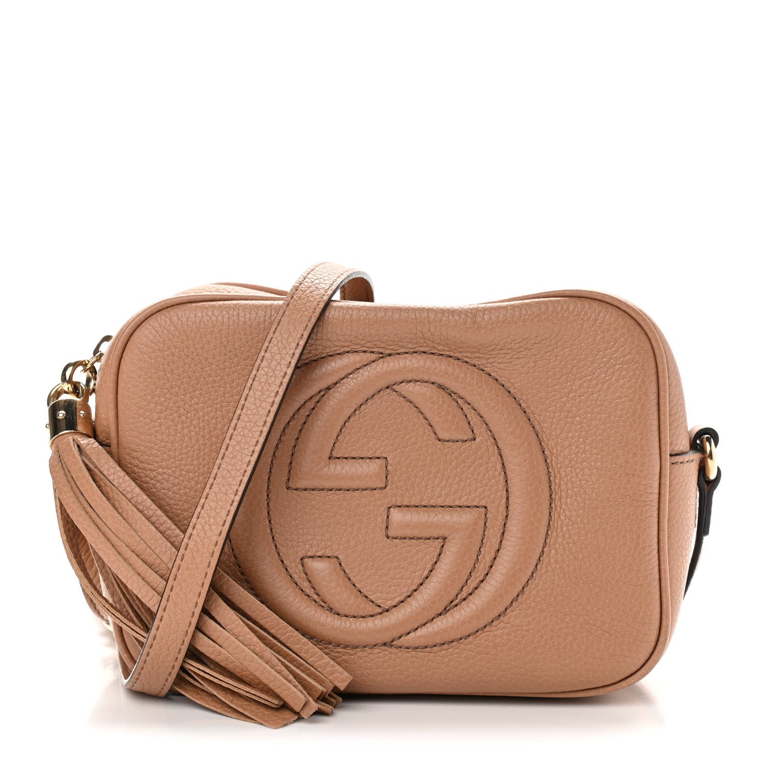 Gucci Pebbled Calfskin Small Soho Disco Bag Camelia 1 of 10