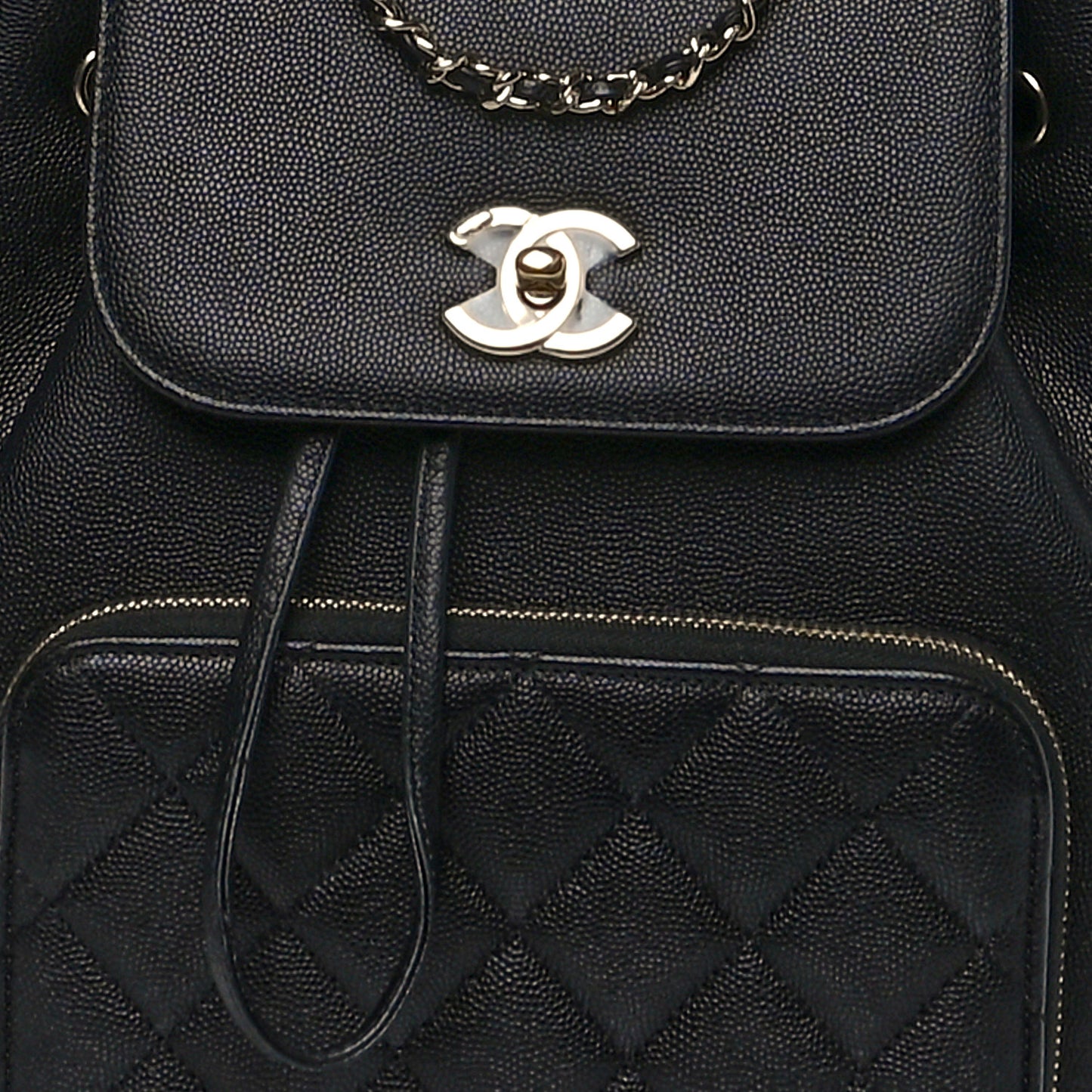 Caviar Quilted Business Affinity Backpack Black