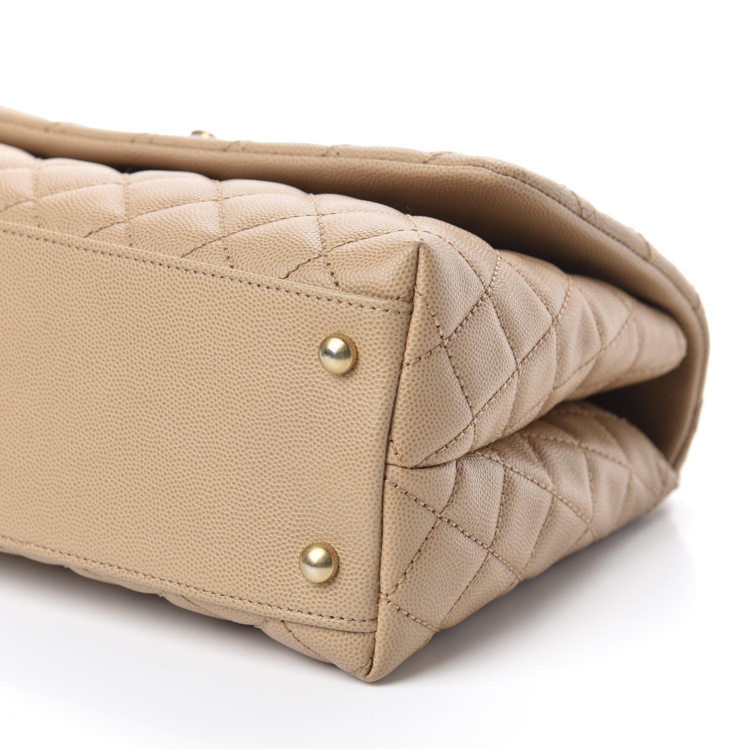 Chanel Caviar Quilted Small Coco Handle Flap Beige 7 of 11