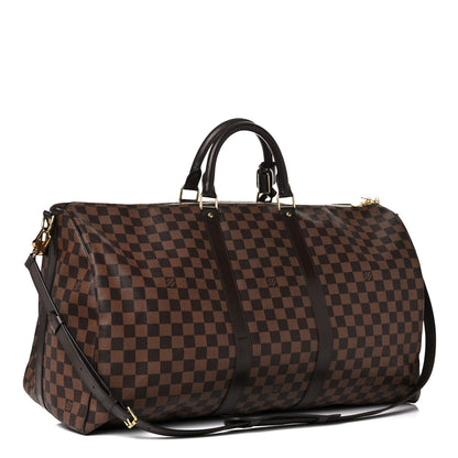 Louis Vuitton Damier Ebene Keepall Bandouliere 55 3 of 19