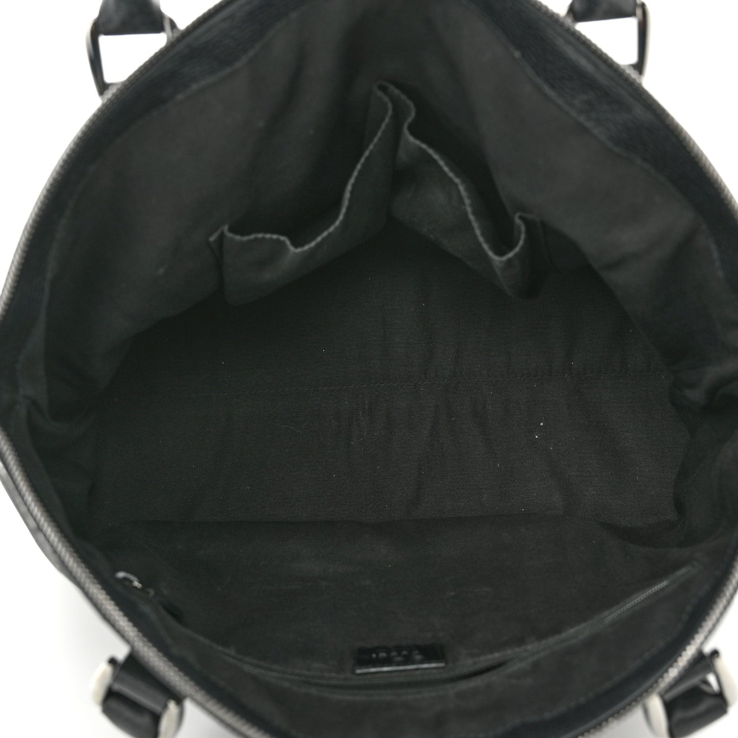 Nylon Monogram Medium GG Charm Dome Satchel Black