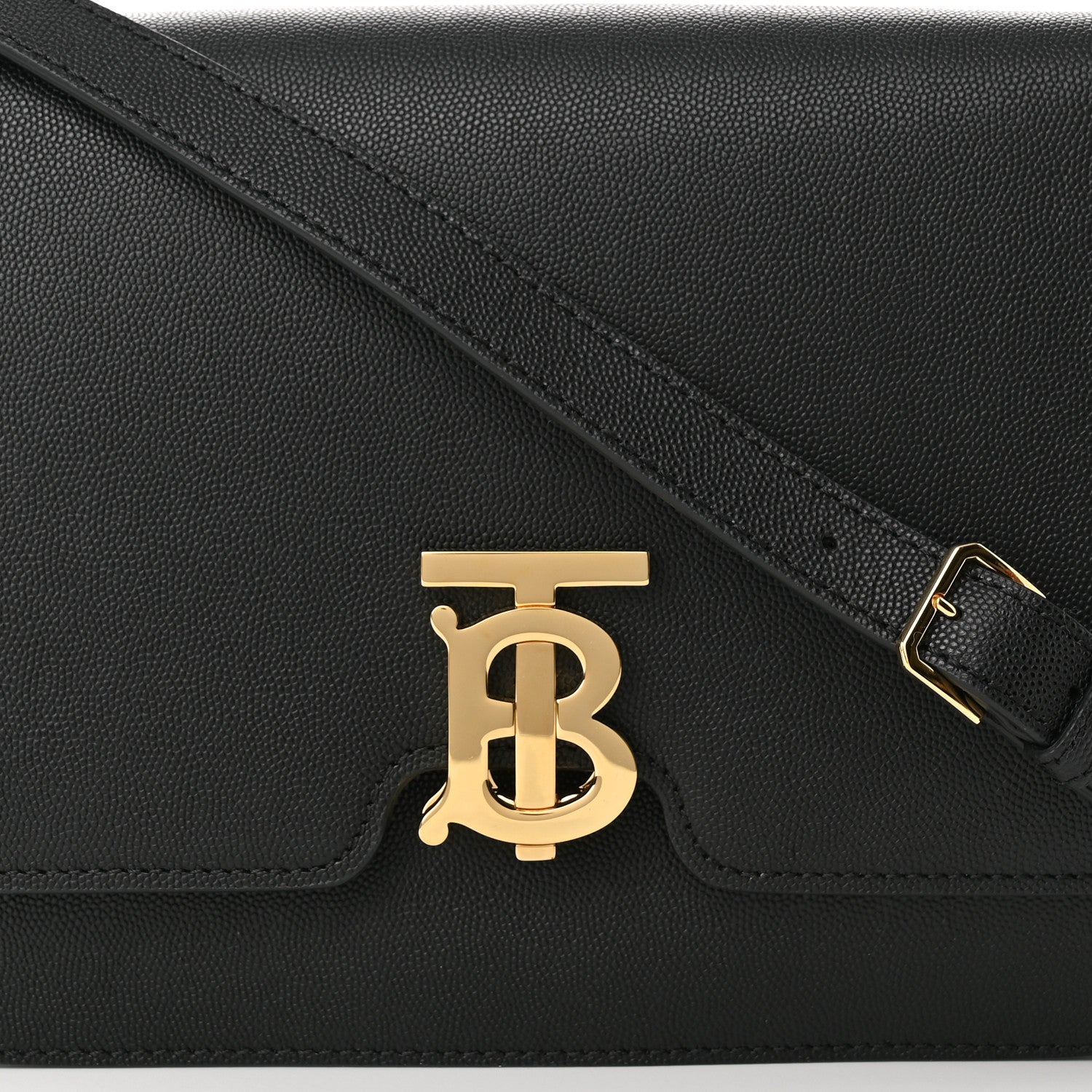 Burberry Calfskin Medium TB Bag Black 7 of 12