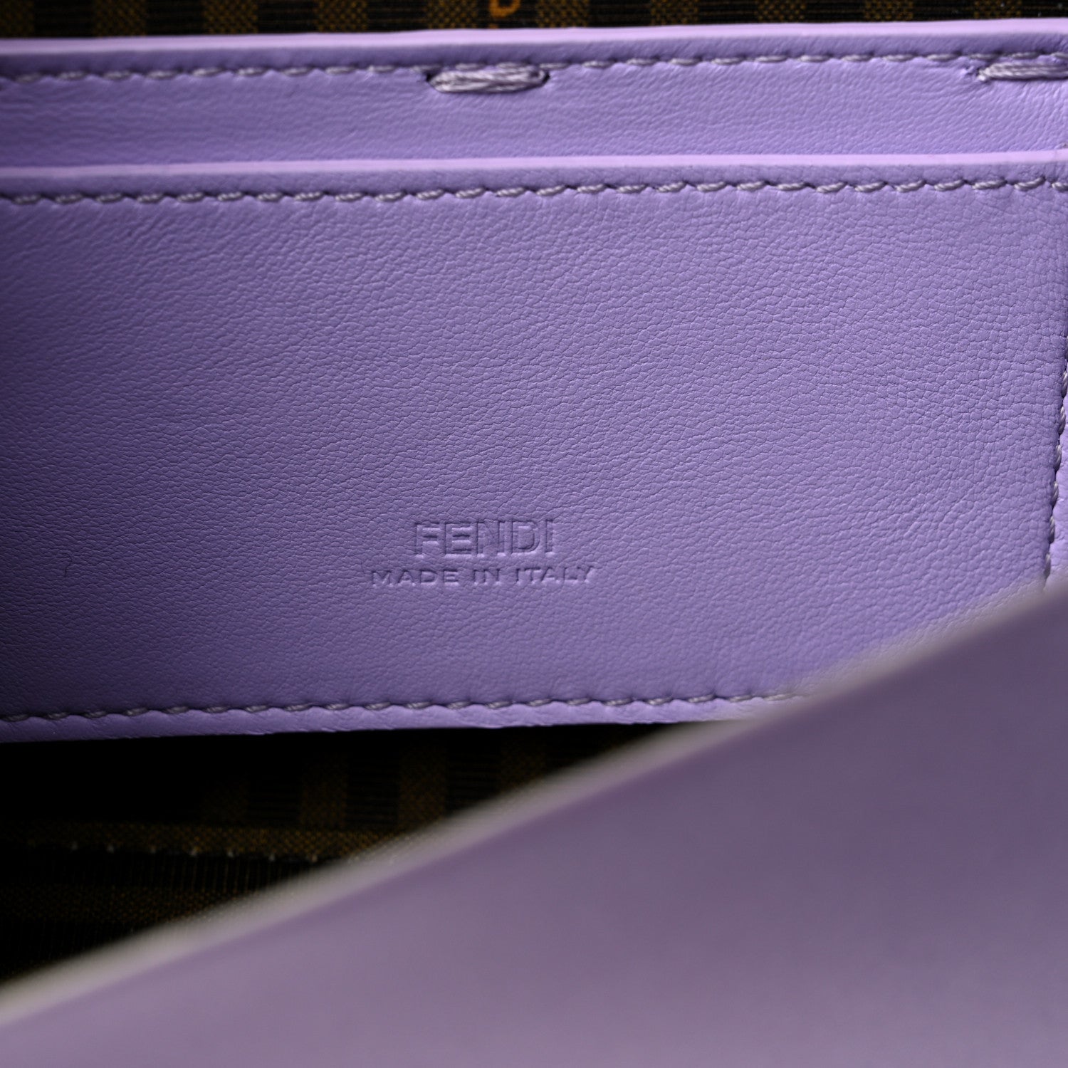 Fendi Silk Satin Phone Baguette Lilla 6 of 10