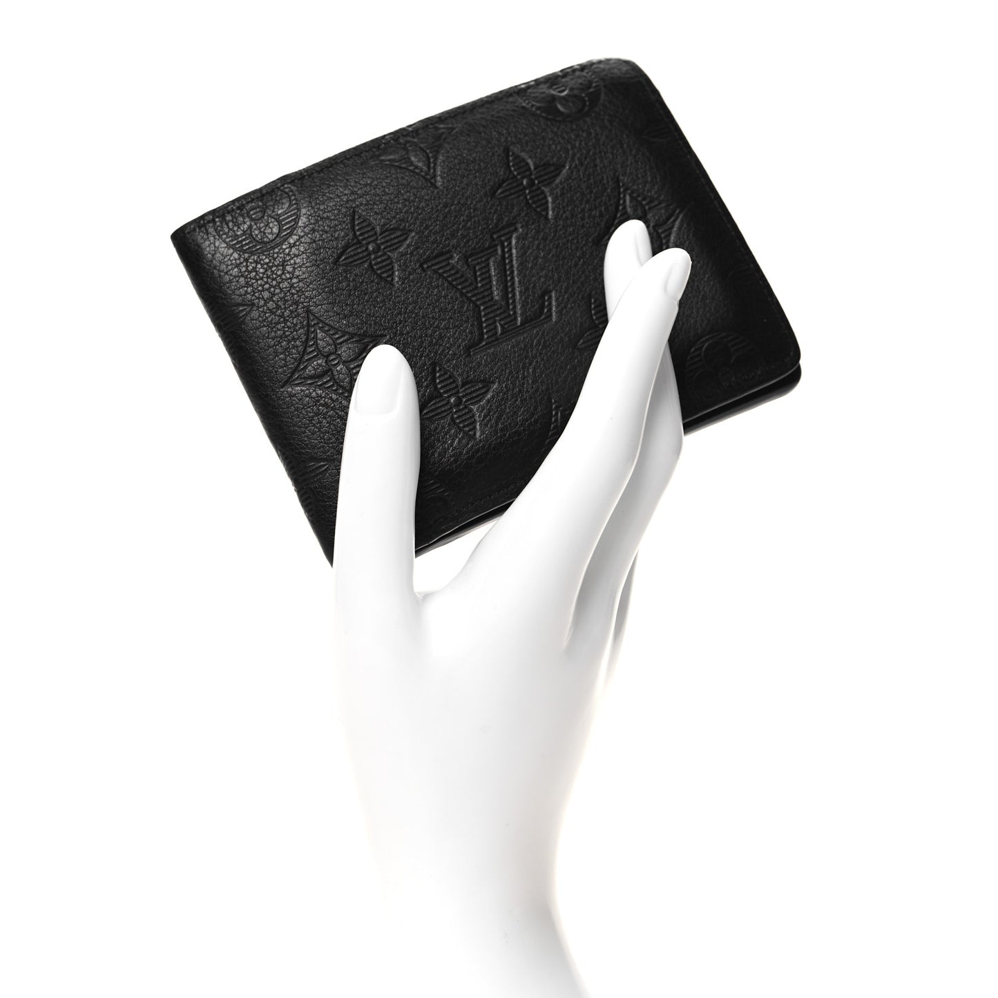 Calfskin Monogram Shadow Multiple Wallet Black