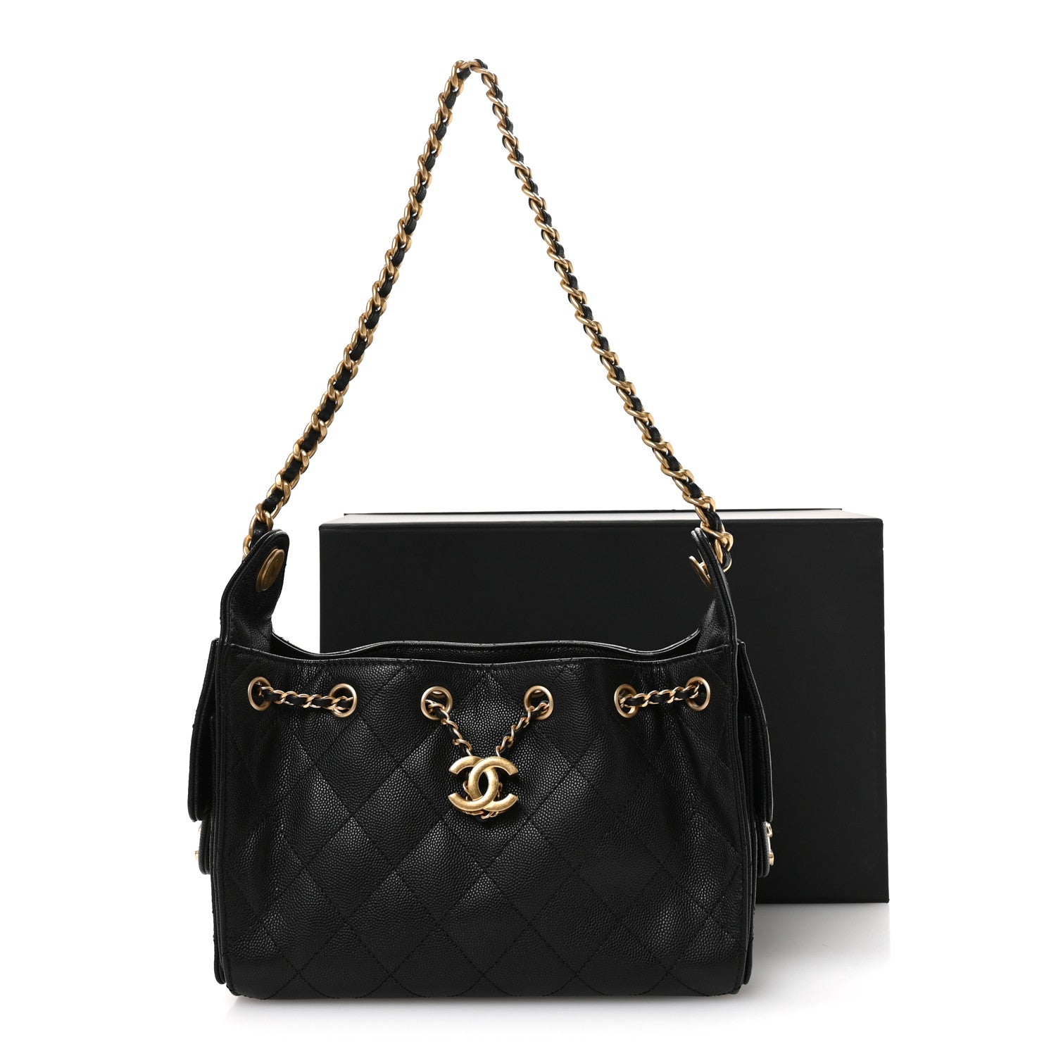 Chanel Caviar Quilted Mini Chanel 25 Handbag Black 11 of 11