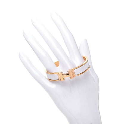 Hermes Enamel Narrow Clic Clac H Bracelet PM White 2 of 4