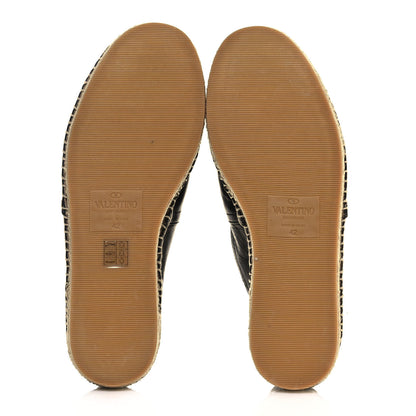 Valentino Garavani Calfskin Mens Espadrilles 42 Black 5 of 10