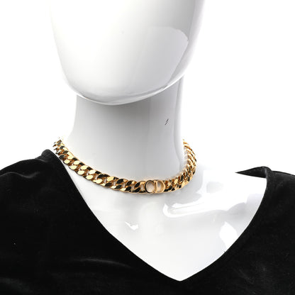 Christian Dior Metal Danseuse Etoile Chain Choker Necklace Gold 2 of 4